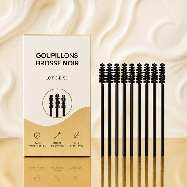 GOUPILLONS BROSSE NOIR LOT DE 50
